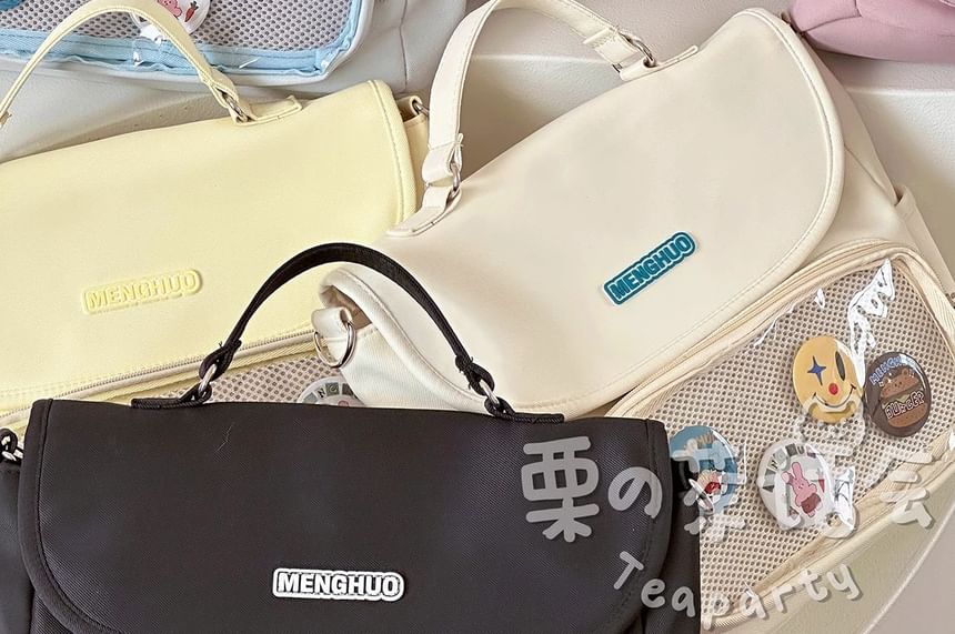 PVC Panel Flap Messenger Bag