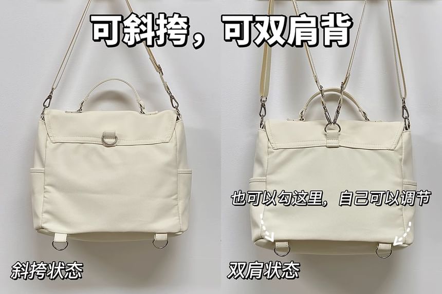 PVC Panel Flap Messenger Bag