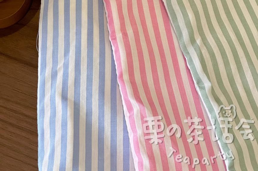 Striped Applique Tote Bag / Bag Charm / Set