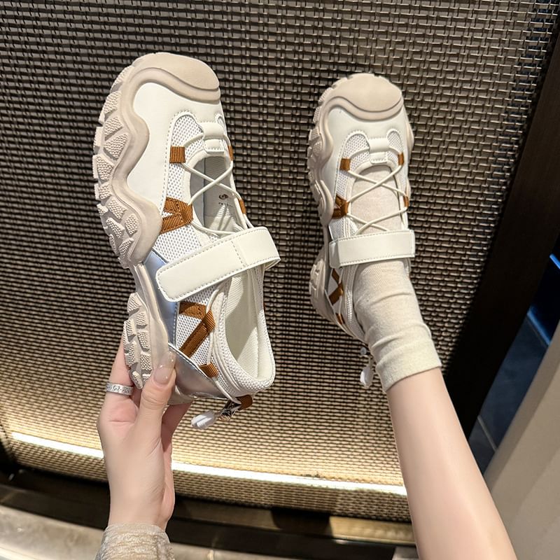 Strap Adhesive Sneakers Platform