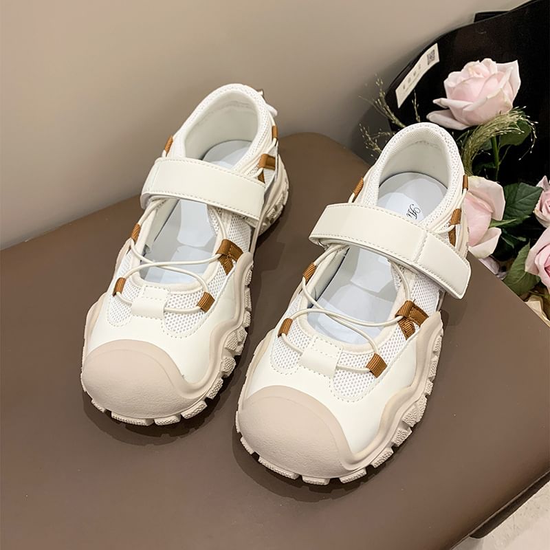 Strap Adhesive Sneakers Platform