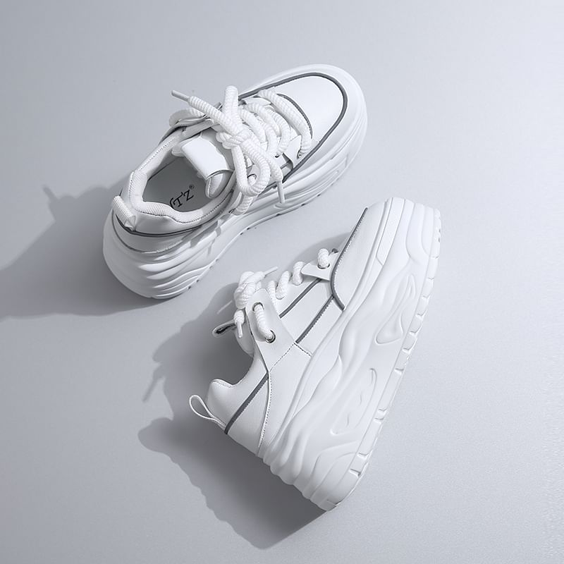 Lace-Up Platform Sneakers