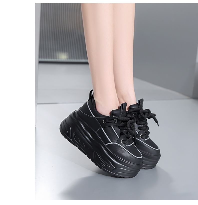 Lace-Up Platform Sneakers
