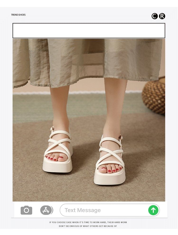 Platform Chunky Heel Strappy Sandals