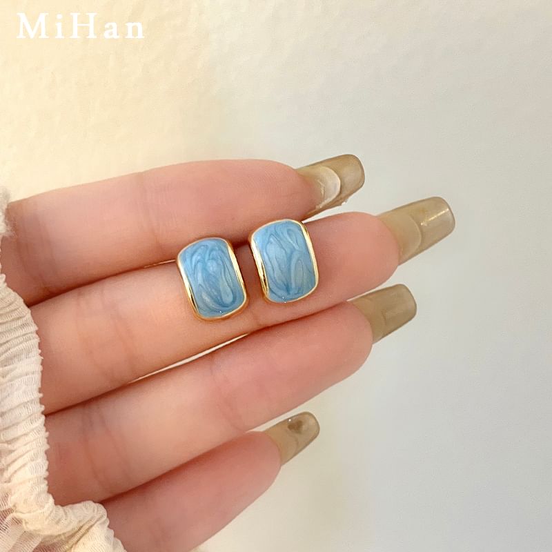 Alloy Glaze Stud Earring