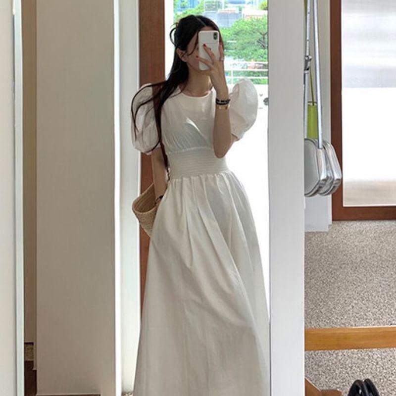 Sleeveless Solid Open Back Sundress Maxi