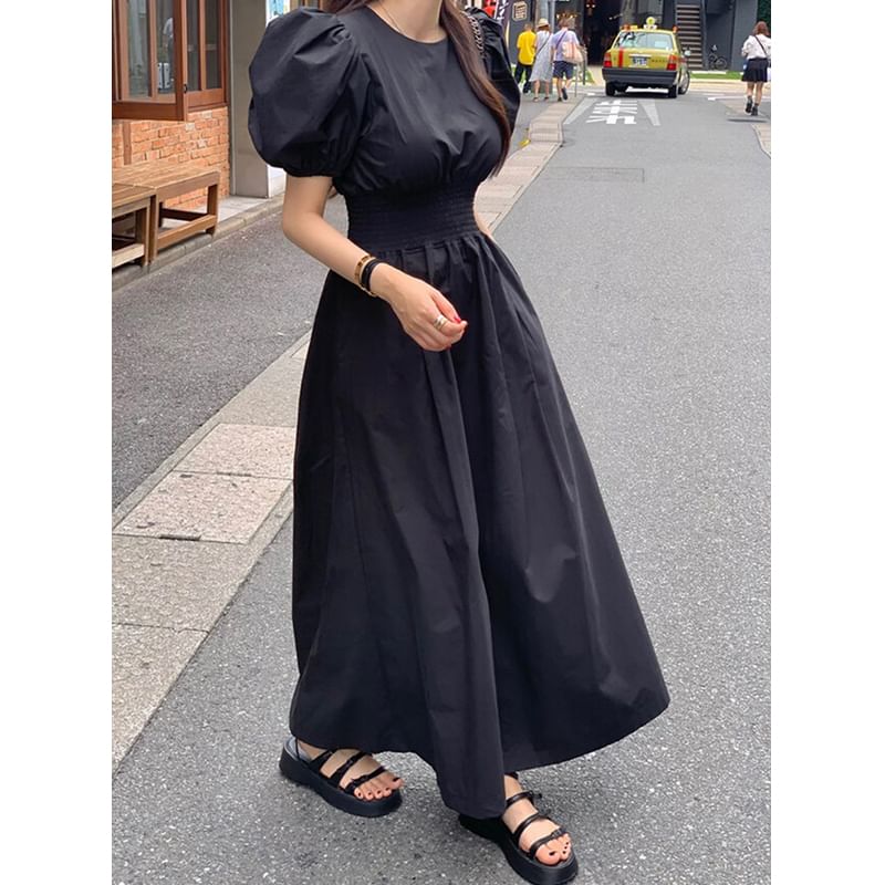 Sleeveless Solid Open Back Sundress Maxi