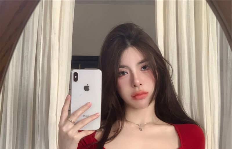 V-Neck T-Shirt Short-Sleeve Wrap Plain