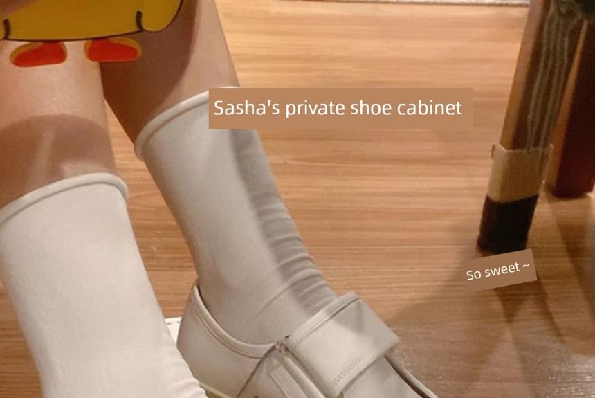 Adhesive Strap Platform Mary Jane Shoes