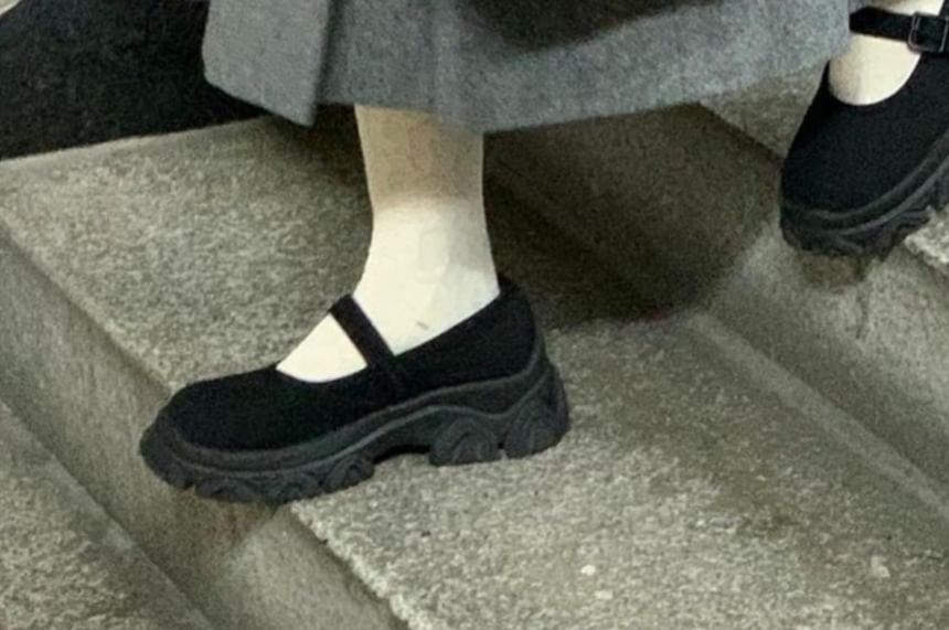 Platform Mary Textile Shoes Jane