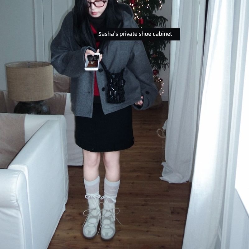 Balletcore Lace-Up Flats