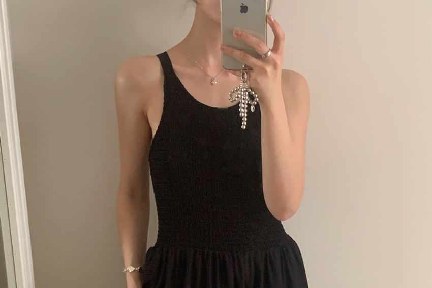 Spaghetti Strap Open Back Maxi A-Line Dress