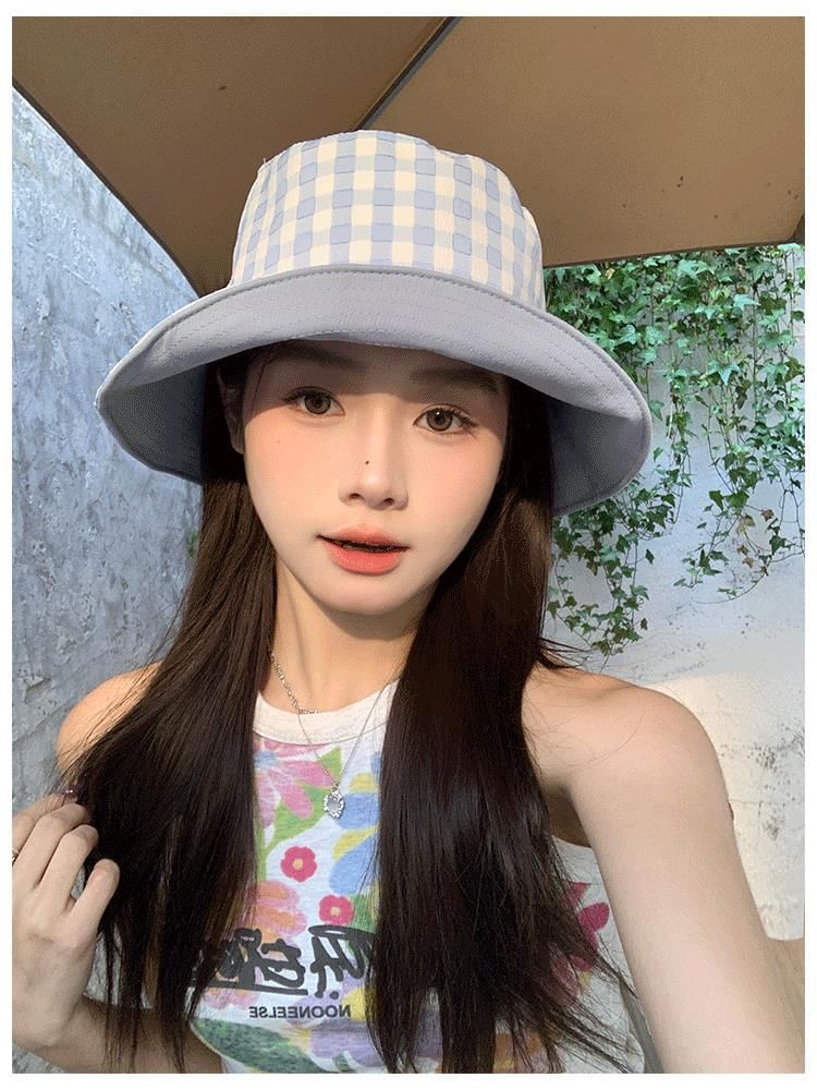 Bucket Hat Plaid Reversible