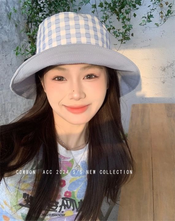 Bucket Hat Plaid Reversible