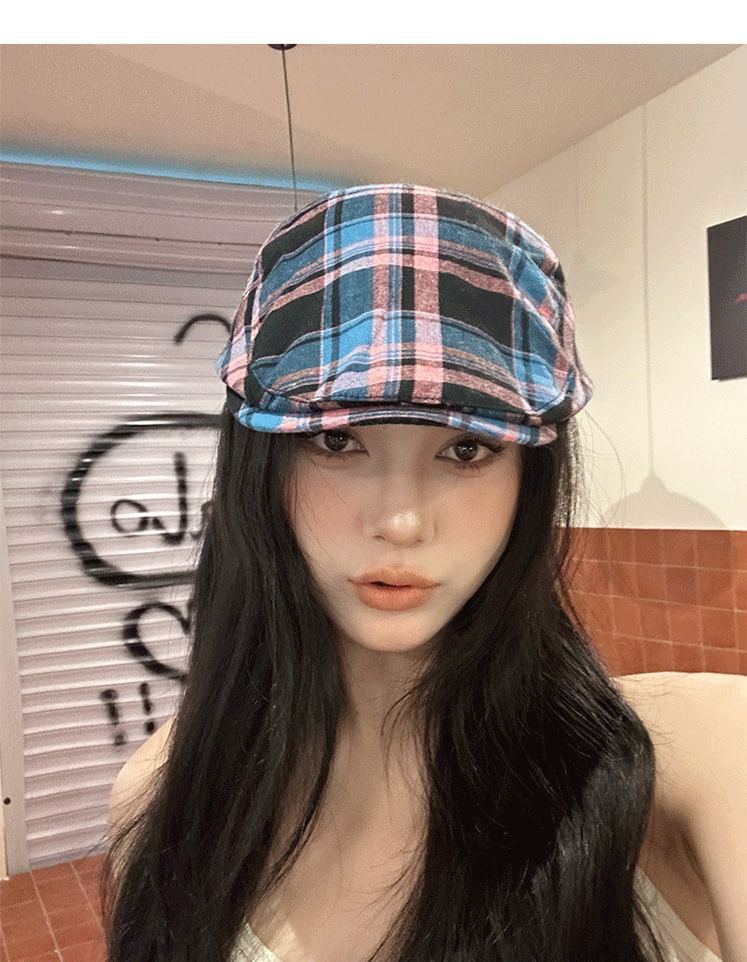 Plaid Flat Cap