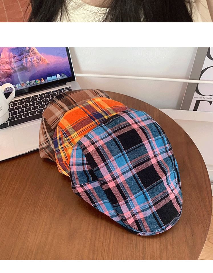 Plaid Flat Cap