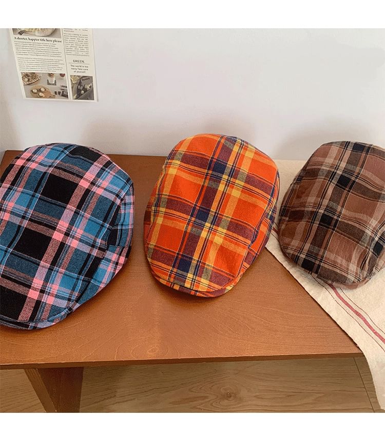 Plaid Flat Cap