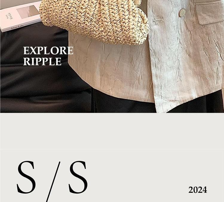 Straw Crossbody Chain Bag Strap