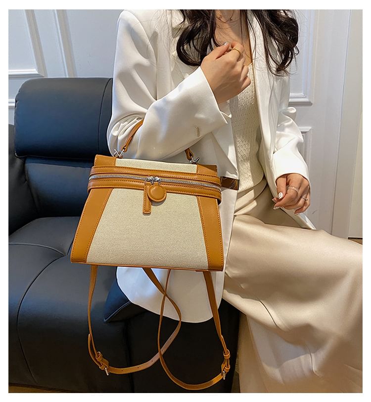 Top Bag Crossbody Two Handle Tone