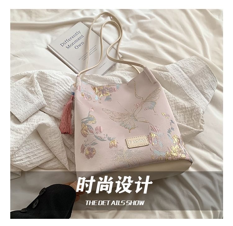 Jacquard Butterfly Bucket Bag