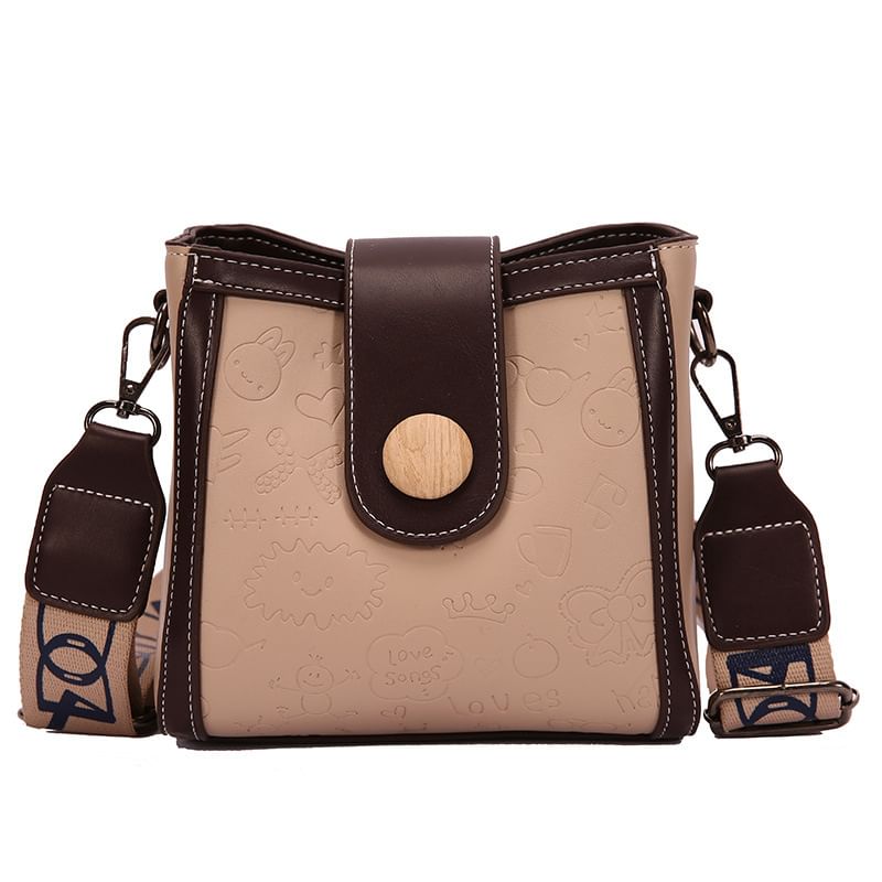 Bucket Faux Leather Bag Patterned