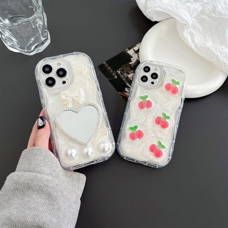 Phone Cherry Heart Case Mirrored /