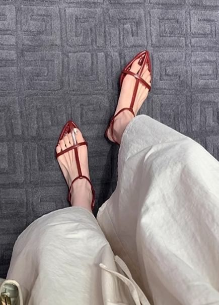 Wedge Strap Cross Ankle Criss Sandals