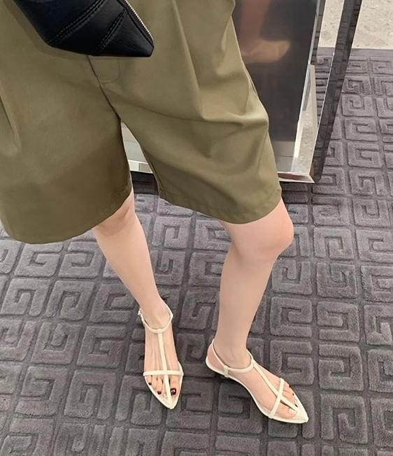 Wedge Strap Cross Ankle Criss Sandals