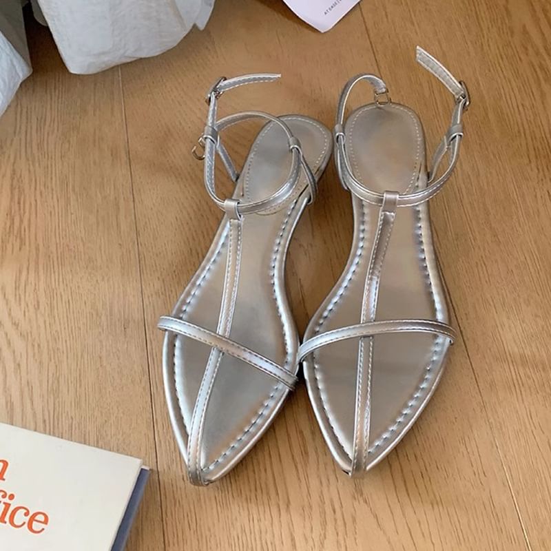 Wedge Strap Cross Ankle Criss Sandals