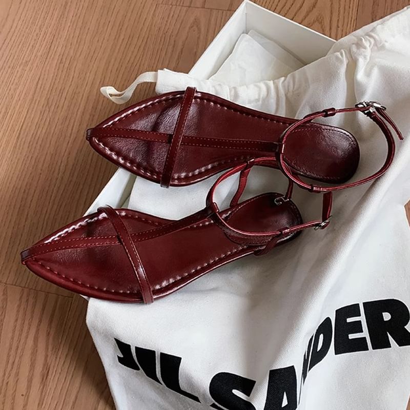 Wedge Strap Cross Ankle Criss Sandals