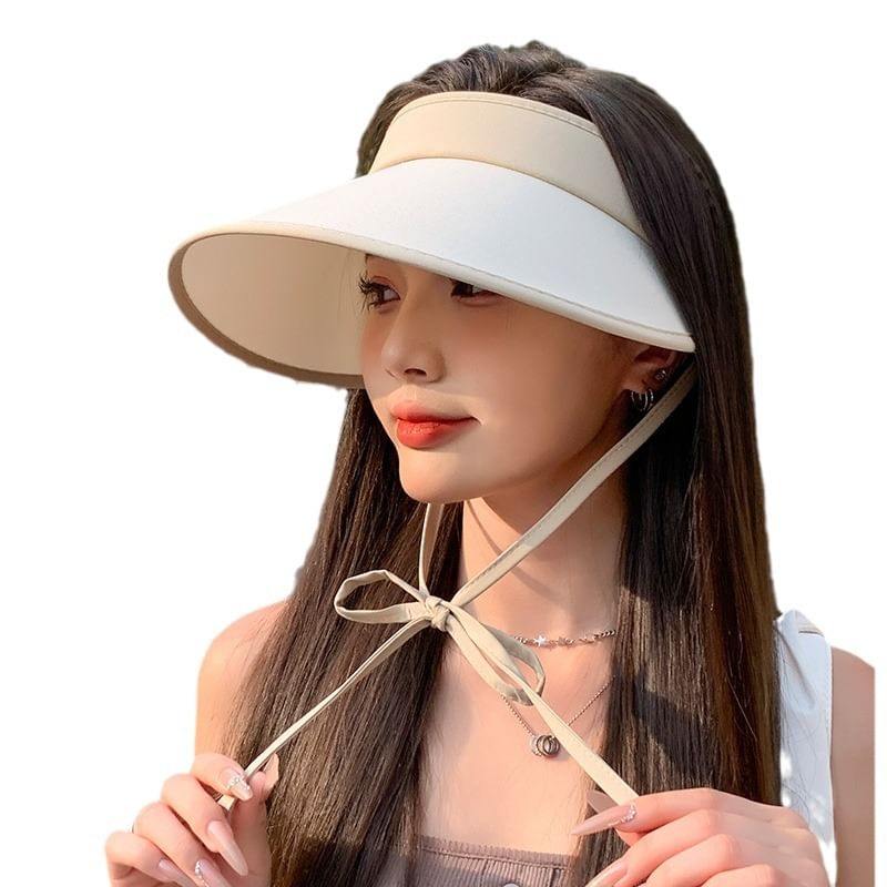 Sun Decoration Bow Visor Hat With