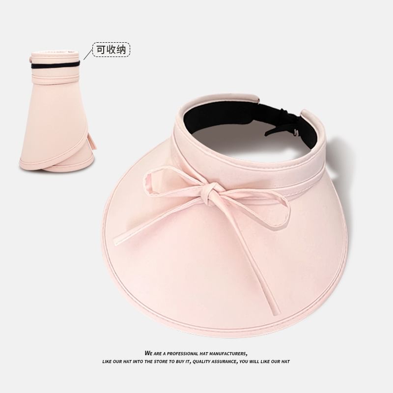 Sun Decoration Bow Visor Hat With
