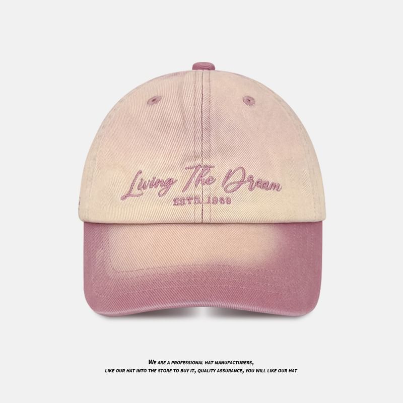 Embroidered Cap Baseball Denim Lettering