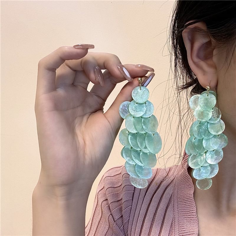 Disc Drop Earring