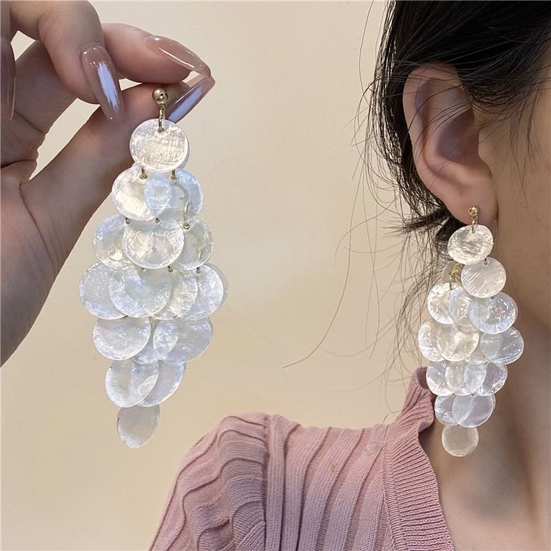Disc Drop Earring
