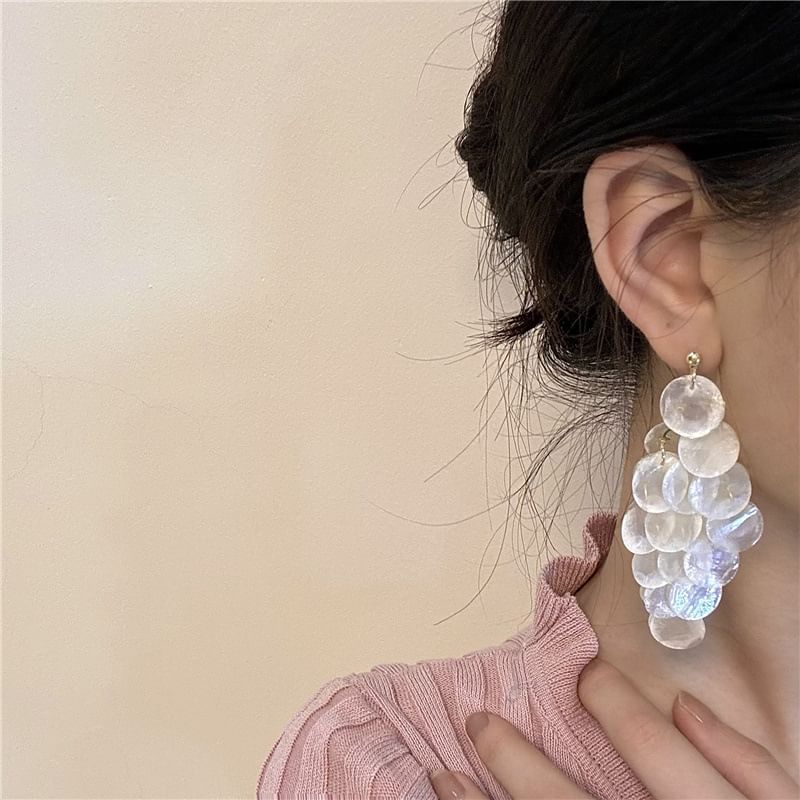 Disc Drop Earring