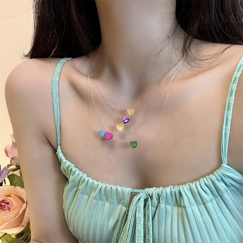 Necklace Heart Layered