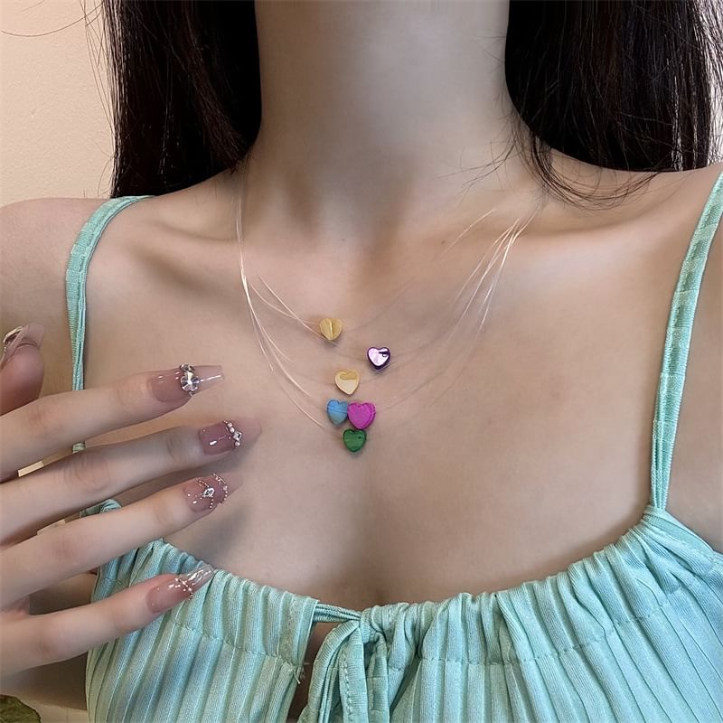 Necklace Heart Layered