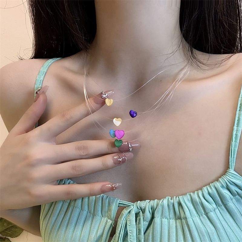 Necklace Heart Layered