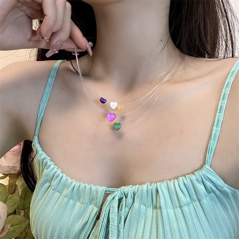 Necklace Heart Layered