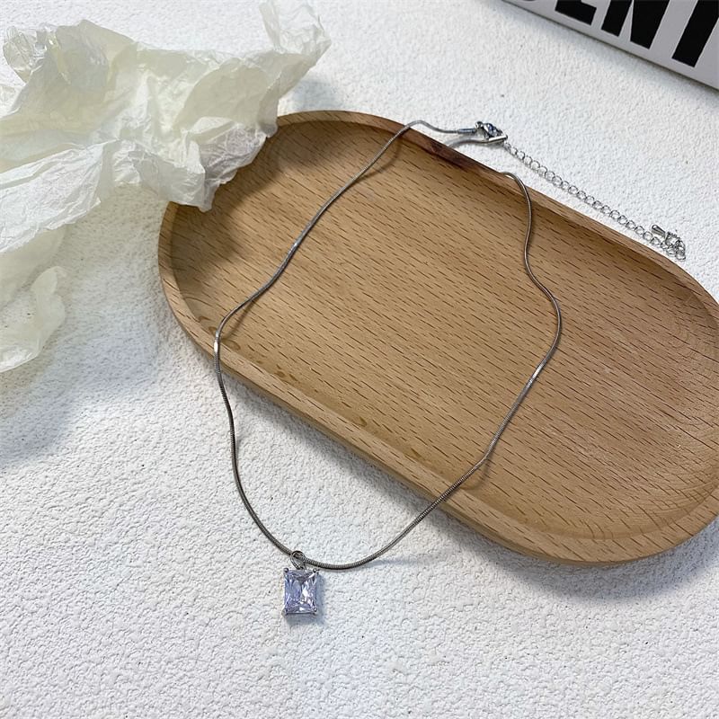 Rhinestone Set Necklace of 2: