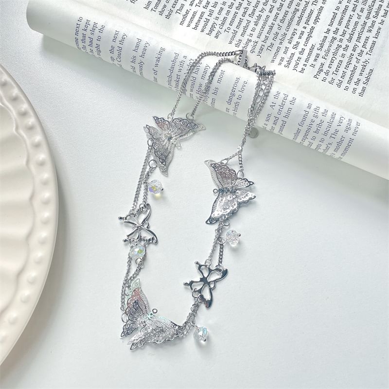 Necklace Butterfly Beaded