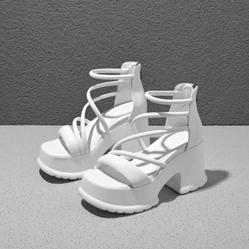 Platform Sandals Lace-Up