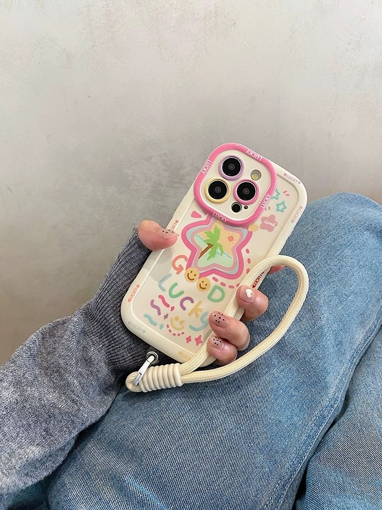 Set Case Smiley Strap Phone Star /