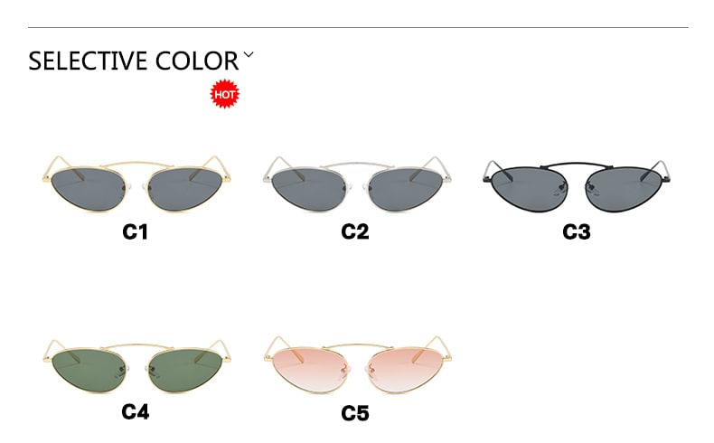 Sunglasses Cat Metal Frame Eye