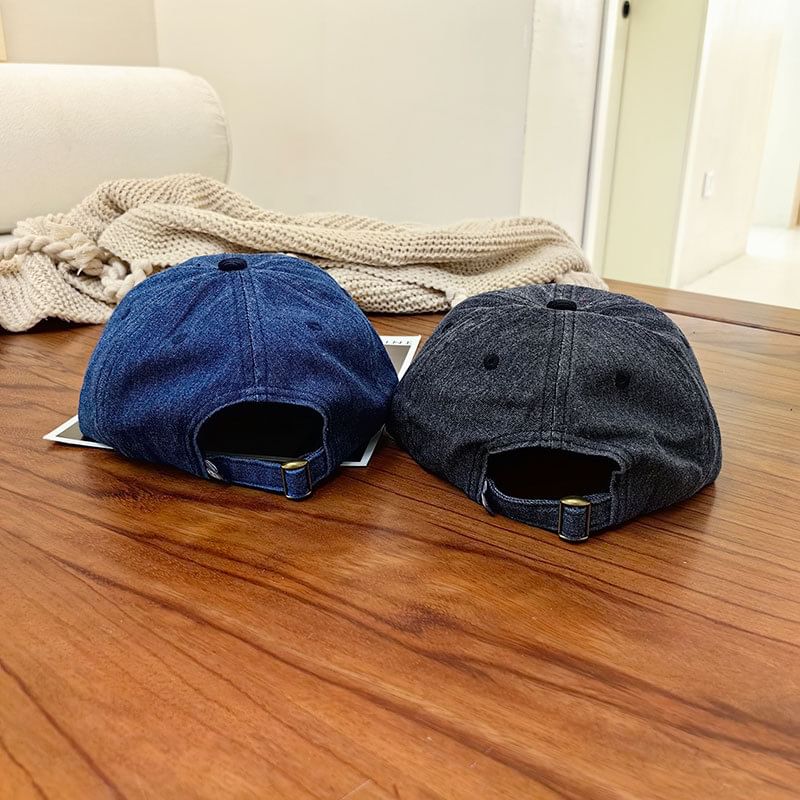 Lettering Corduroy Embroidered Cap