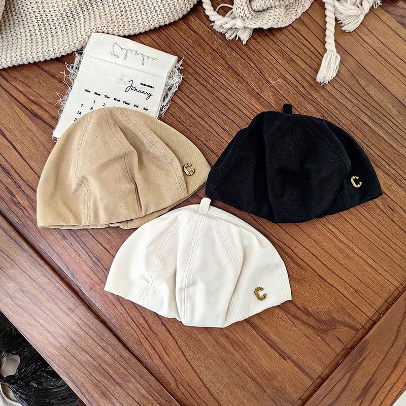 Hat Metal Beret Lettering