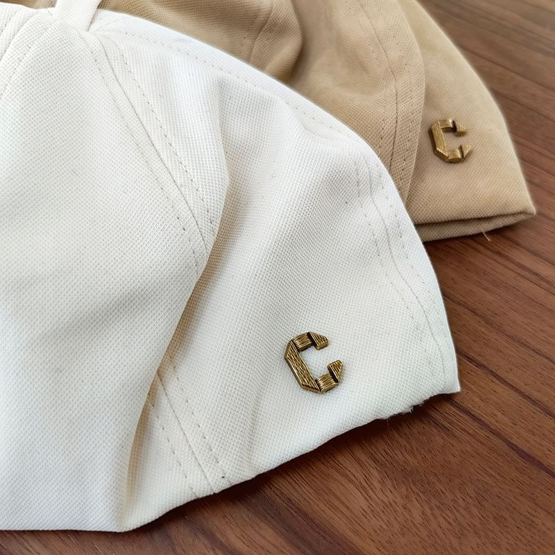 Hat Metal Beret Lettering