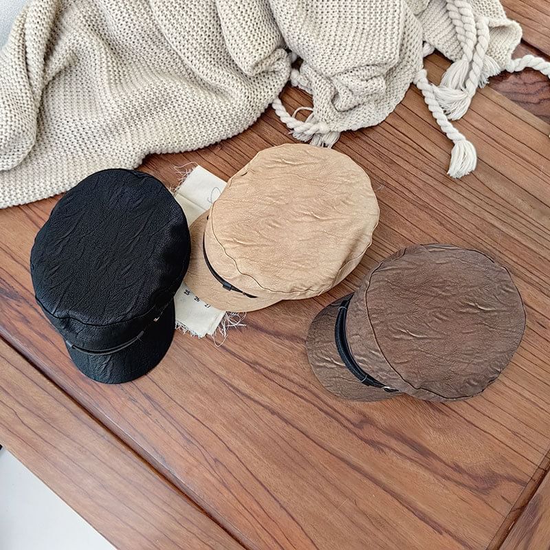 Military Cap Faux Leather Belt