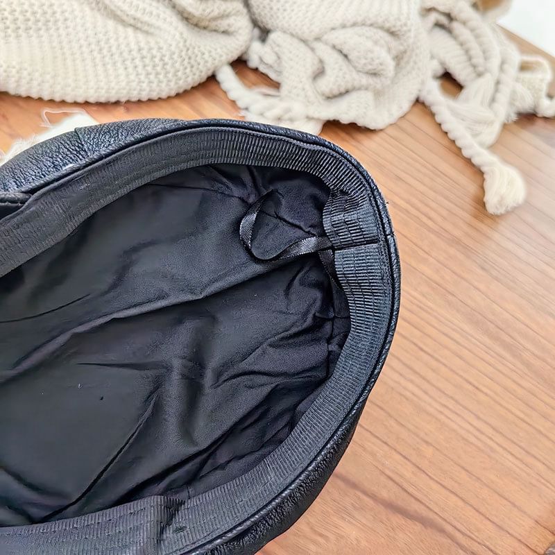 Military Cap Faux Leather Belt